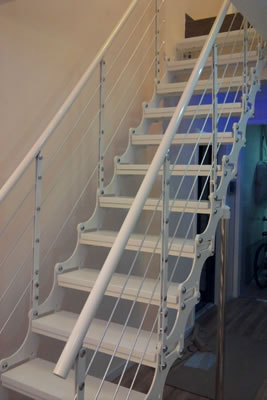 雙梁鋼木樓梯_雙梁碟片樓梯